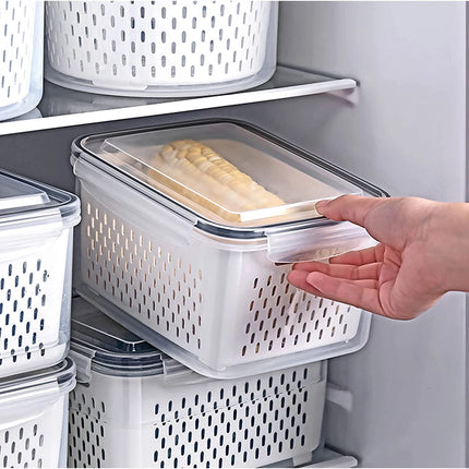 Airtight Fruit Storage Container with Removable Colander