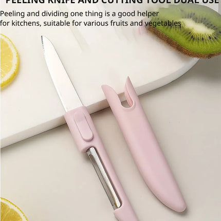 Two in One Peeler Stainless Steel Fruit Peeler Kitchen Knife Double Ended Melon Peeler Kitchen Cooking Tool