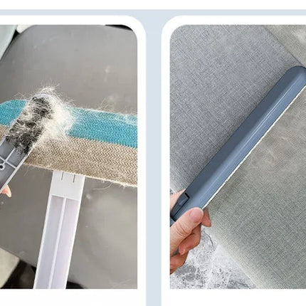 Pet Hair Remover for Furniture Carpet, Reusable Sticky Lint Roller & Fur Brush - Cat Dog Hair Removal Tool for Couch Bedding