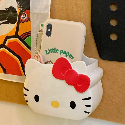 Hello Kitty Sanrio Bathroom Table Organizer Wall Shelf Cute Kt Cat Home Storage Rack Hanging Sundries Storage Holder Punch-Free