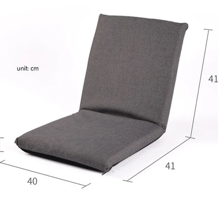 Home Office Floor Chair Folding Multiangle Portable Floor Seat with Adjustable Backrest, Low Folding Chair with Sponge Filling