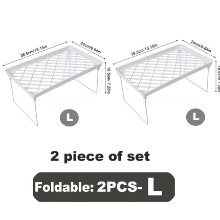 Kitchen Cupboard Organizer Shelf Space Saving Cabinet Foldable Storage Rack Spice Jars Spice Rack Bathroom Kitchen Accessories