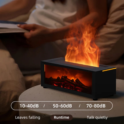 Fireplace LED Humidifier with Aroma Diffuser