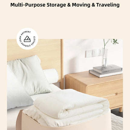 Ultra Space Saving Self Compression Organizer,Comforter Storage Bag,Moving Bag for Comforters,Clothes,Blankets,Bedding,College
