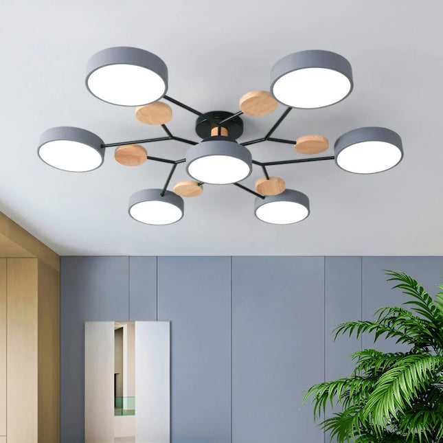 Modern LED Chandelier with 3 Colors