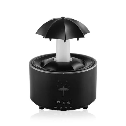 Colorful Rain Drop Aroma Diffuser with Rotating Water Mist 300ml Ultrasonic Humidifier/Remote Control/Timer/LED Light