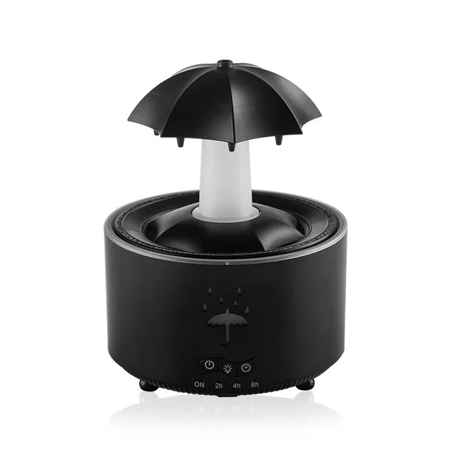 Colorful Rain Drop Aroma Diffuser with Rotating Water Mist 300ml Ultrasonic Humidifier/Remote Control/Timer/LED Light