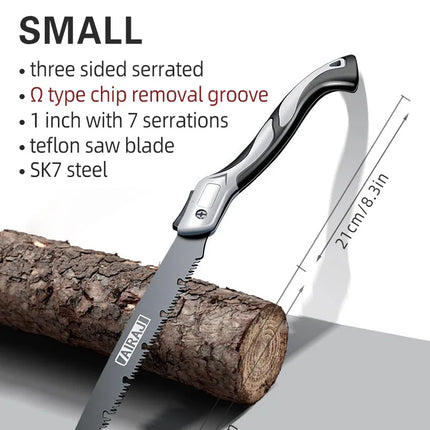 AIRAJ Folding Saw Woodworking Folding hacksaw Multifunction Cutting Wood Sharp Camping Garden Prunch Saw Tree Chopper Knife Hand