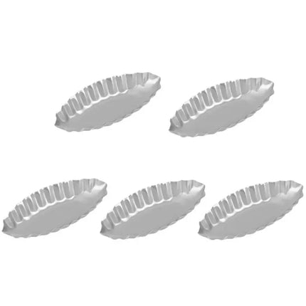 5/10/15pcs Boat Shape Egg Tart Mold Aluminum Cookies Fruit Cake Moulds For Kitchen Pudding Pastry Baking Decorating Tools