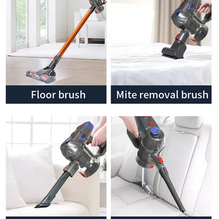Wireless Handheld Vacuum Cleaner For Home Electric Broom 15kPa Powerful Suction Carpet Floor Bedding Cleaner Removable Battery