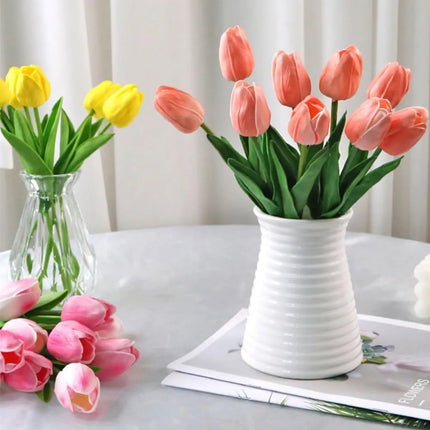 10Pcs Artificial Realistic Touch Tulip Flowers