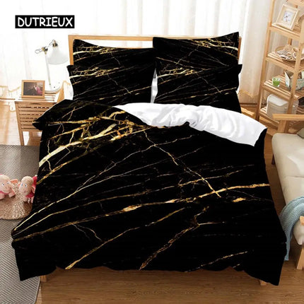 Colored Marble Bedding Set Duvet Cover Set 3d Bedding Digital Printing Bed Linen Queen Size Bedding Set Fashion Design