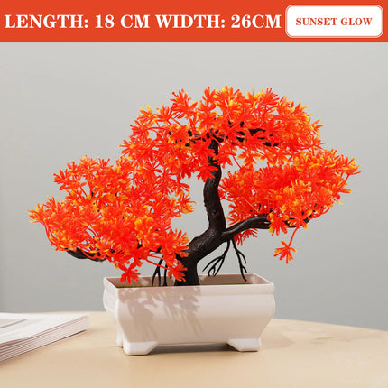 Artificial Bonsai Tree Potted Plant Small Table Decor