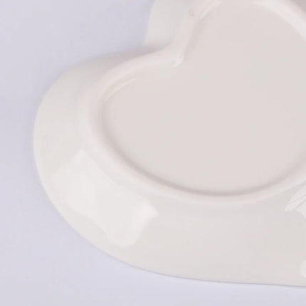 Creative Heart Shaped Ceramic Spoon Rest Pad Coffee Spoon Holder Soup Ladle Rack Kitchen Utensils Tableware Organizer