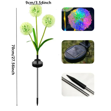 Solar LED Dandelion Lawn Lights for Garden Path Decoration