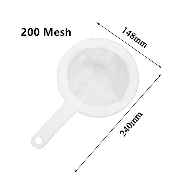 Reusable Mesh Kitchen Nylon Ultra Fine Filter Mesh Strainer Spoon Sieve Soy Milk Juice Coffee Food Filter Kitchen Colander