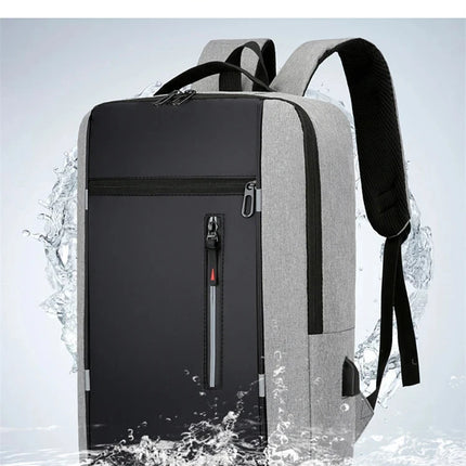 Waterproof Oxford Laptop Backpack for Men 15.6 Inch USB Charging Business Travel School Backpack High Capacity