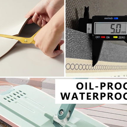 Kitchen Floor Mat Non-slip Oil-proof Carpet Pvc Leather Waterproof Foot Mats Wipeable No-clean Rug Long Strip Decoration Carpets