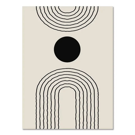 Abstract Boho Geometric Canvas Art Print