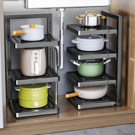 Adjustable Stainless Steel Kitchen Pot Rack