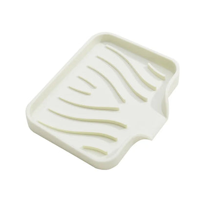 1-Pack Silicone Drain Soap Box Kitchen Bathroom Anti-slip Sink Tray Creative Washing Table Soap Tray Free Punch Drain Rack