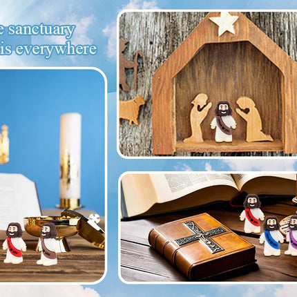 50-200Pcs Mini Jesus Figures Jesus Loves You Christ Toys Multicolor Tiny Jesus Figures Religious Party Favors Easter Egg Stuffer