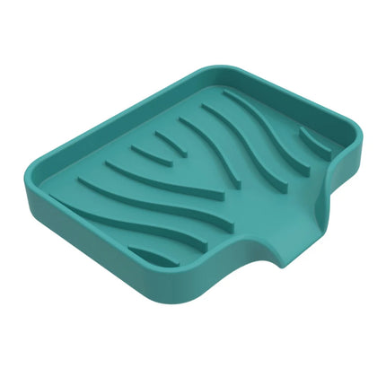 1-Pack Silicone Drain Soap Box Kitchen Bathroom Anti-slip Sink Tray Creative Washing Table Soap Tray Free Punch Drain Rack