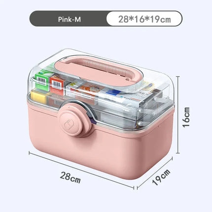 Large Capacity Portable Medicine Organizer Box