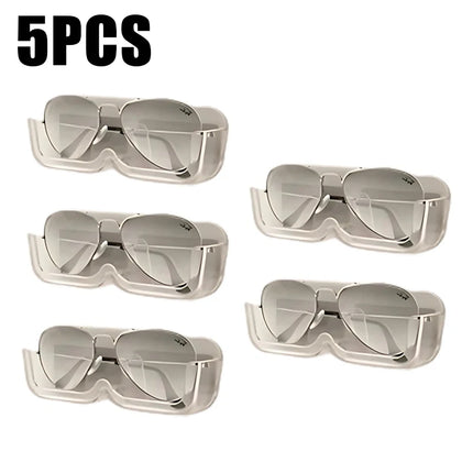 10PCS Eyeglasses Organizer Wall Mounted No-Punch Sunglasses Organizer Premium Sunglasses Display Case Home Storage