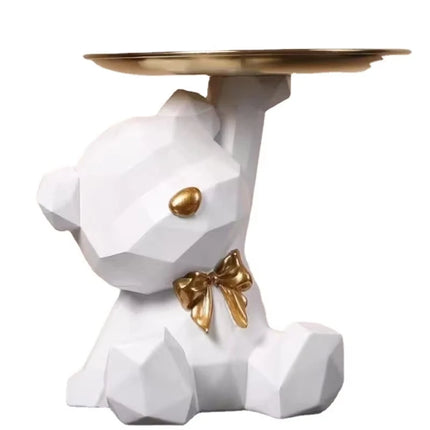 Cute Resin Geometric Bear Storage Tray