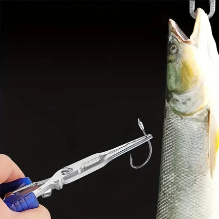 Pince de pêche en acier inoxydable, avec poignée antidérapante et dissolvant de crochets, ciseaux de pêche durables et