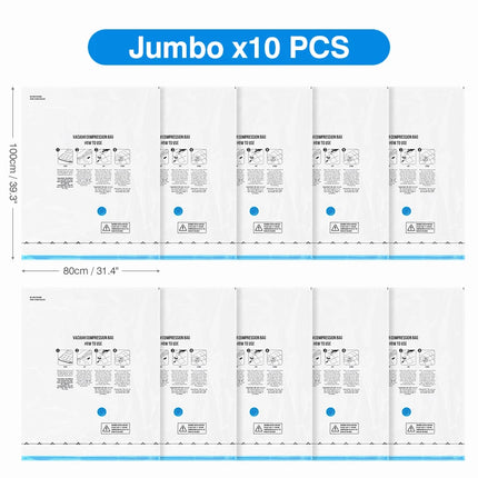 Vacuum Storage Bags 8-18Pc Space Saver Bag Travel Rechargable Air Pump Various Seal Bag Pump for Compress Clothe Blanket Luggage