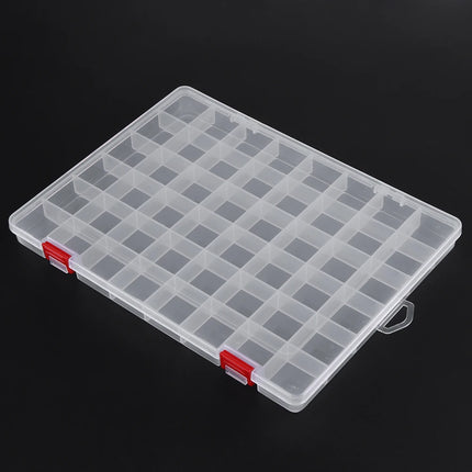 48 Grids Compartment Plastic Storage Box Jewelry Earring Box Bead Screw Container Home Storage Case Display Organizer Container