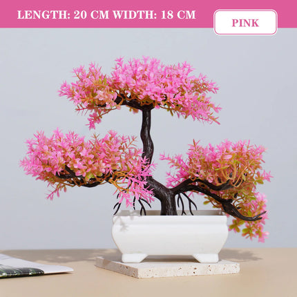 Artificial Bonsai Tree Potted Plant Small Table Decor