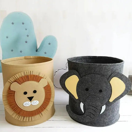 Cartoon Animal Felt Storage Basket