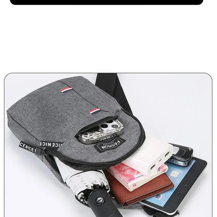 Chest Bag Men's One Shoulder Crossbody Bag Large Capacity Outdoor Sports And Leisure Fashion Small Shoulder Bag Large Capacit