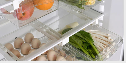 Hanging Refrigerator Box Eggs Fruit Food Vegetable Storage Slide Out Drawer Tray Transparent Fridge Container Kitchen Organizer