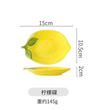 Creative Cartoon Lemon-Shaped Ceramic Bowl