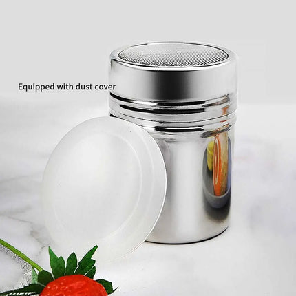 Silver Stainless Steel Mesh Tube Dusting Shaker
