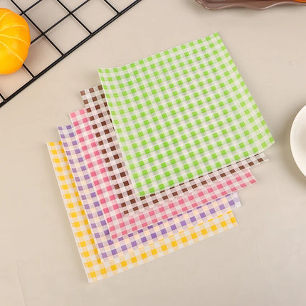 50pcs Food Waxed Paper Oil-Proof Wax Paper Bread Sandwich Burger Fries Macarons Packaging Kitchen Baking Tool Packaging Decor