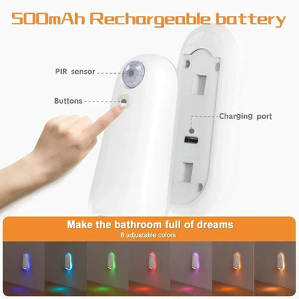 Rechargeable Motion Sensor Toilet Lamp