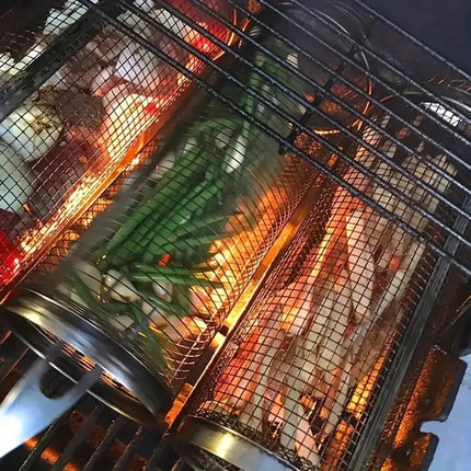 Stainless Steel BBQ Grill Cage Outdoor Tool