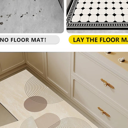 Kitchen Floor Mat Non-slip Oil-proof Carpet Pvc Leather Waterproof Foot Mats Wipeable No-clean Rug Long Strip Decoration Carpets