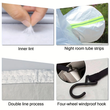 Half Car Body Cover All Weather Rainproof Cover For Winter Waterproof Dustproof UV Resistant Snowproof Sedan Car Cover
