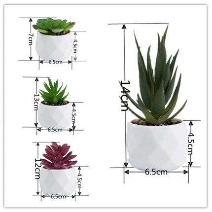 Mini Artificial Succulent Bonsai Plants