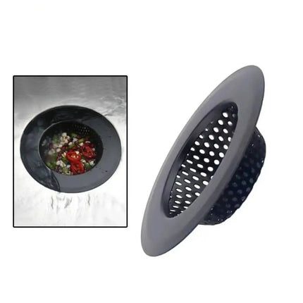 Anti Clog Sink Strainer Black With Handle Drain Filter Hair Clean Up Stainless Steel Waste Catcher Kitchen Bathroom Accessories