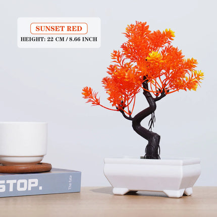 Artificial Bonsai Tree Potted Plant Small Table Decor