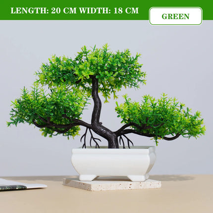 Artificial Bonsai Tree Potted Plant Small Table Decor