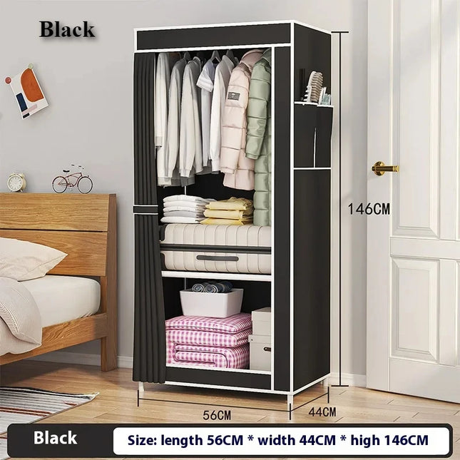 Foldable Fabric Wardrobe Dustproof Storage