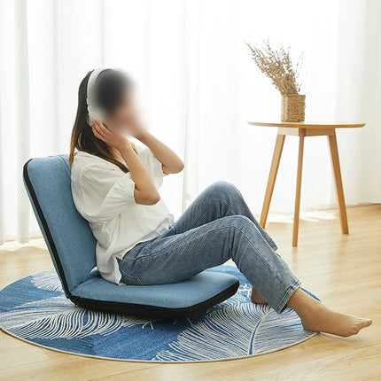 Japanese-style Tatami Chair Bedroom Backrest Chair Bay Window Lazy Sofa Legless Chair Leisure Folding Lounge Chair Protable